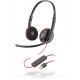 Plantronics Blackwire C3220 Auriculares Diadema Negro, Rojo